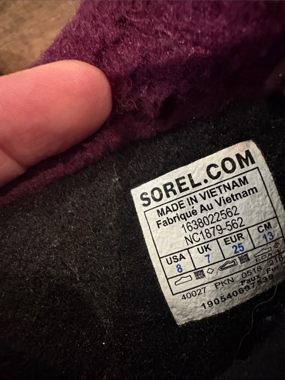 Sorel Kids Waterproof Snow Boots in Purple with Pink Accents